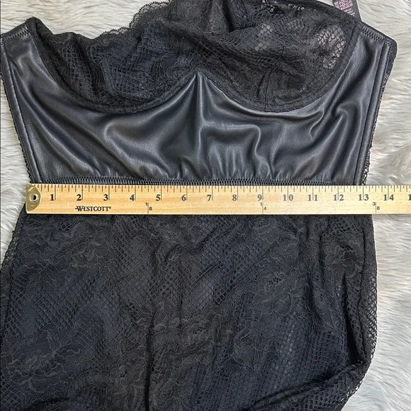Victoria's Secret Lace Fishnet Faux Leather Dress - nationalbodyline.in